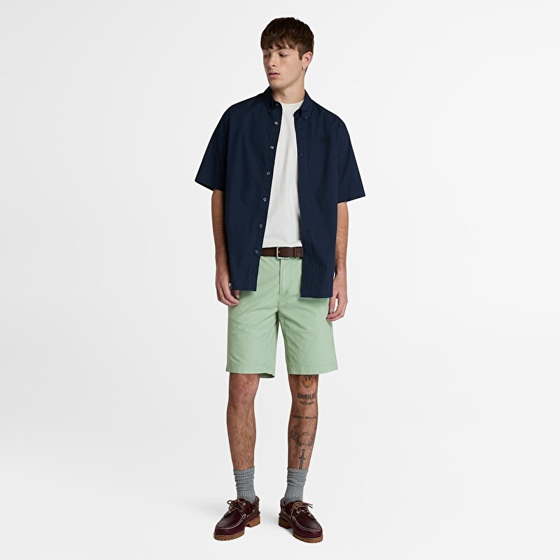 Erkek Yeşil Claremont Poplin Chino Şort
