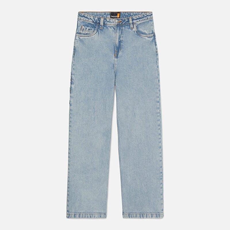Kadın Açık Mavi Denim Carpenter Pantolon