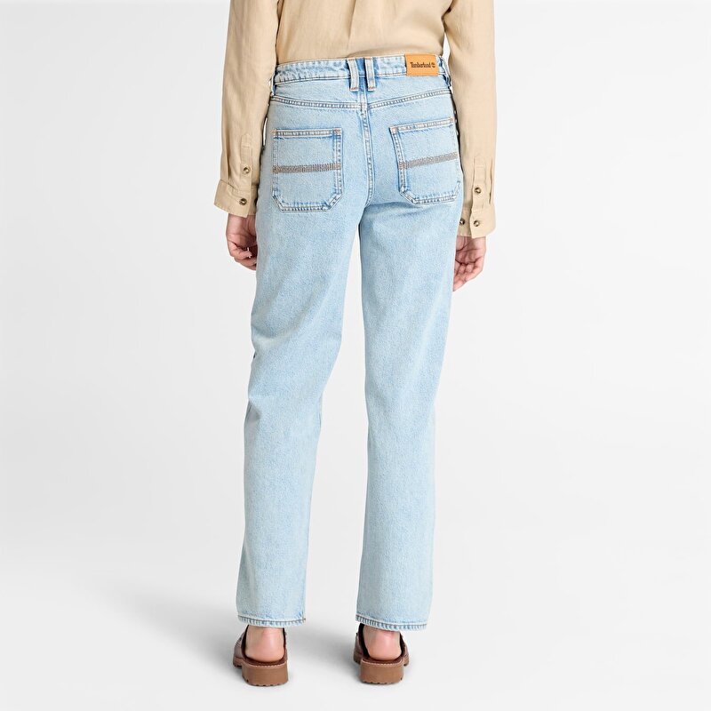 Kadın Açık Mavi Denim Pantolon