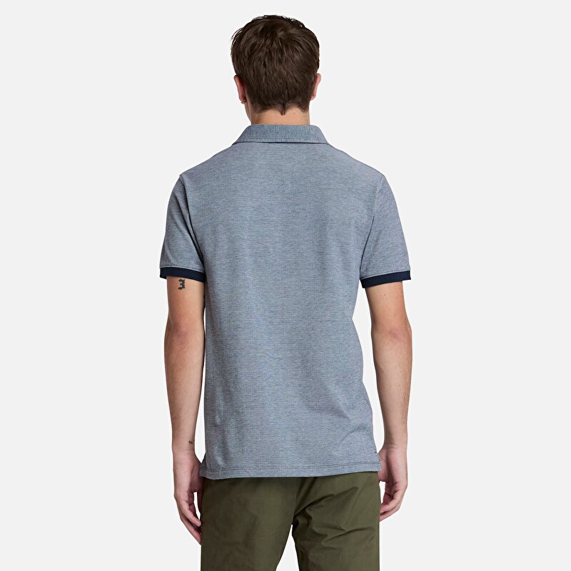 Erkek Koyu Mavi Baboosic Brook Oxford Kısa Kollu Polo