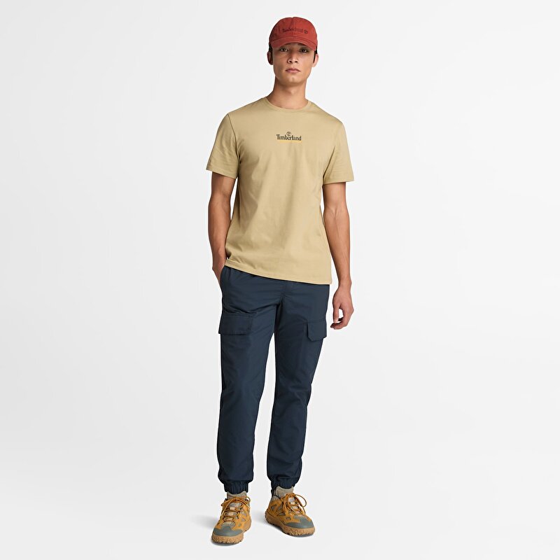 Erkek Yeşil Back On The Road Grafik Baskılı Tişört