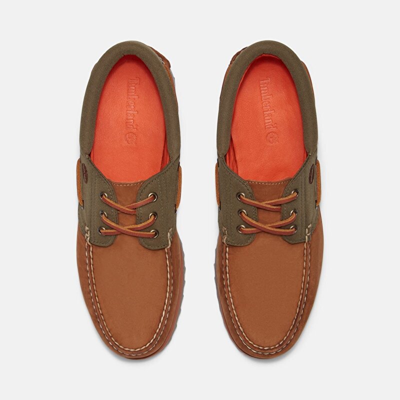 Erkek Kahverengi Timberland® Authentic El Yapımı 3 Delikli Tekne Ayakkabısı