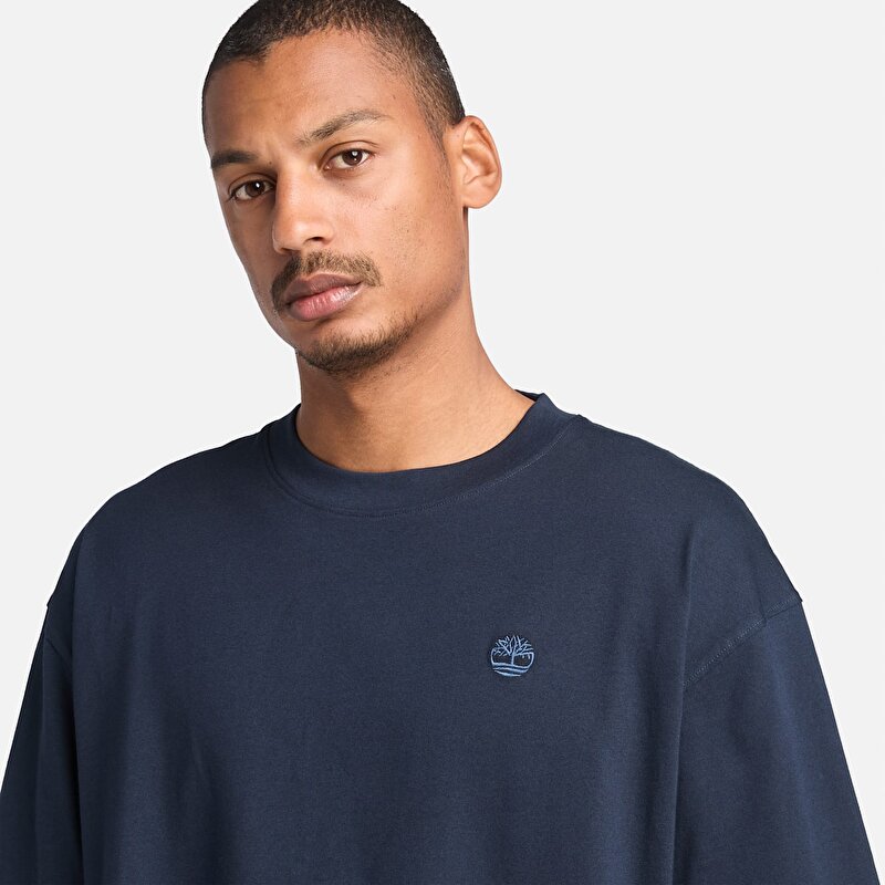 Erkek Koyu Mavi Dunstan River Tişört