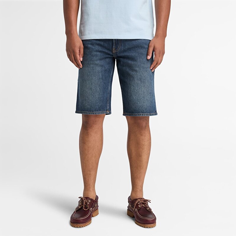 Erkek Mavi Denim Şort