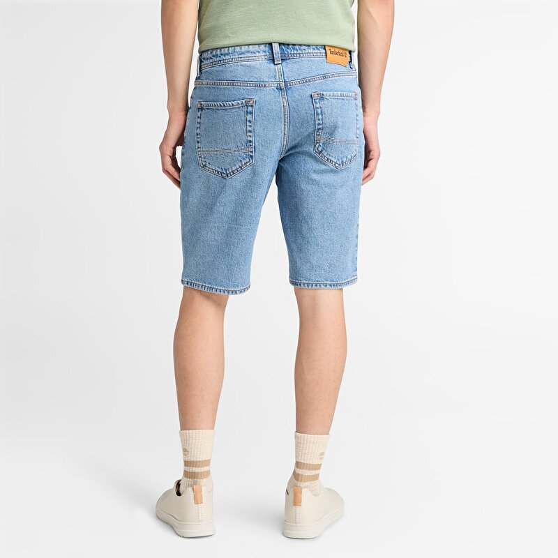 Erkek Açık Mavi Denim Şort