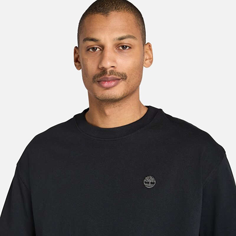 Erkek Siyah Dunstan River Kısa Kollu Tişört