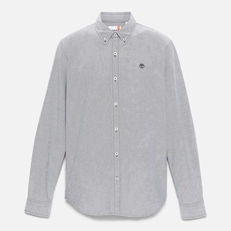 Erkek Gri Oxford Gömlek