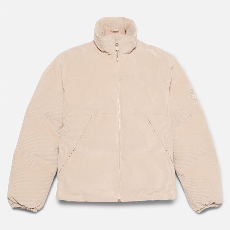 Kadın Bej Welch Mountain Su Geçirmez Fitilli Kadife Şişme Mont