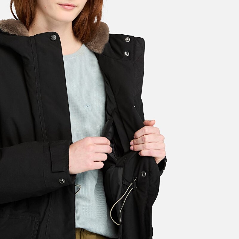 Kadın Siyah Timberland® Su Geçirmez Parka