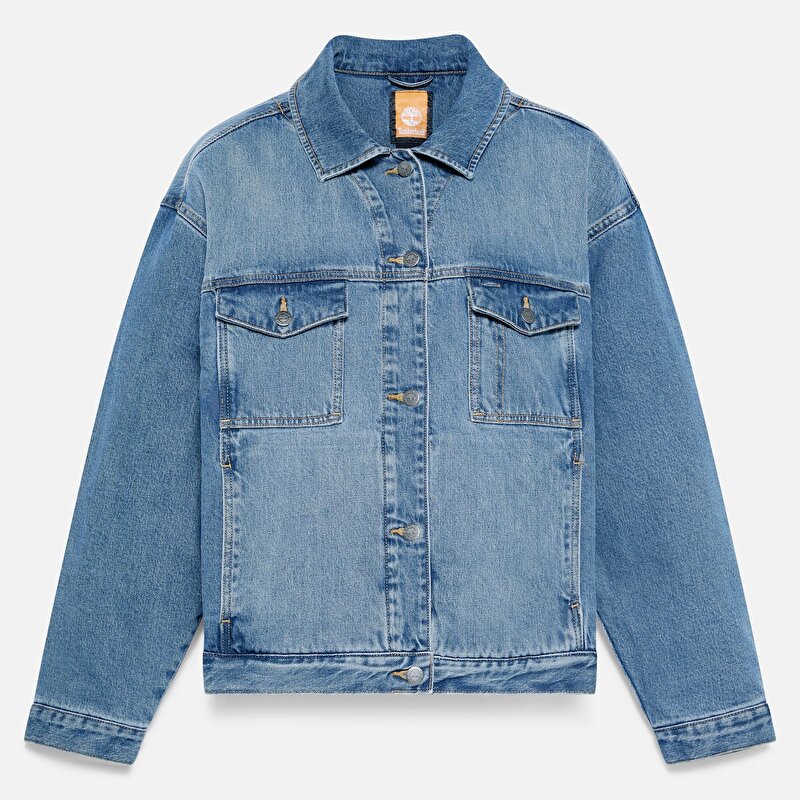 Kadın Mavi Denim Archive Yalıtımlı Mont