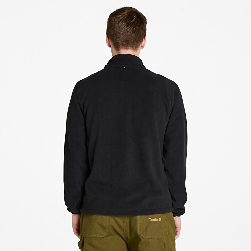 Erkek Siyah Çeyrek Fermuarlı Polar