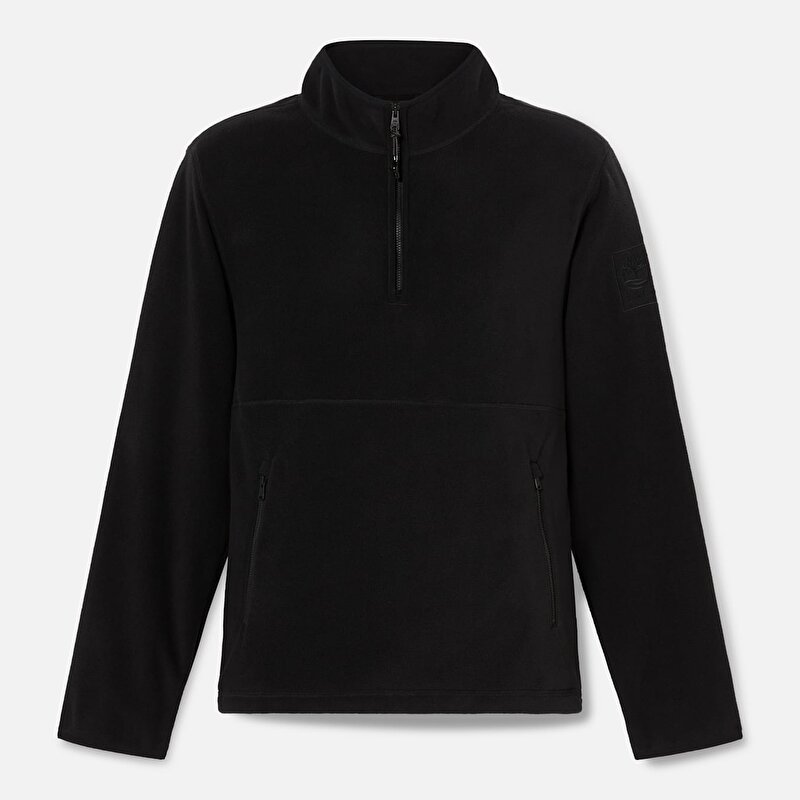 Erkek Siyah Çeyrek Fermuarlı Polar