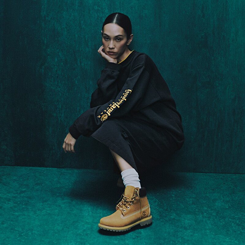 Kadın Sarı Timberland Premium 6 Inch Su Geçirmez Bot