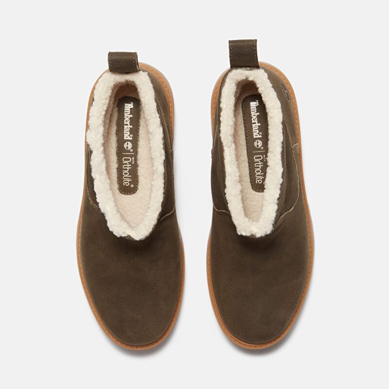 Kadın Koyu Kahverengi Stone Street Sıcak Tutan Astarlı Platform Bot