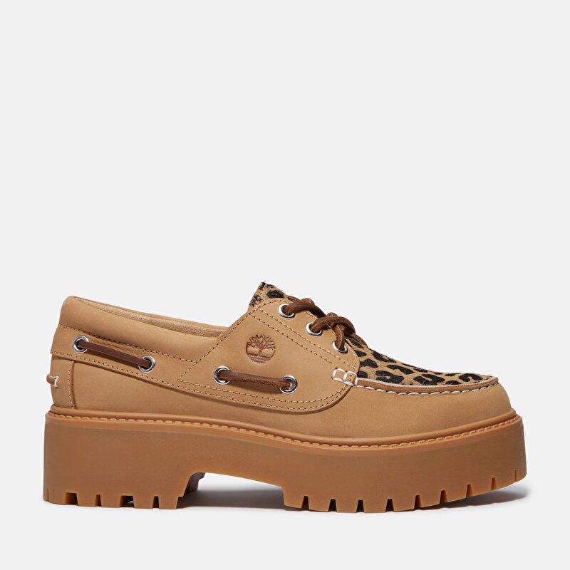 Kadın Bej Stone Street Platform Tekne Ayakkabısı