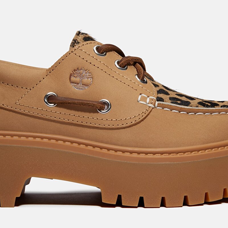 Kadın Bej Stone Street Platform Tekne Ayakkabısı