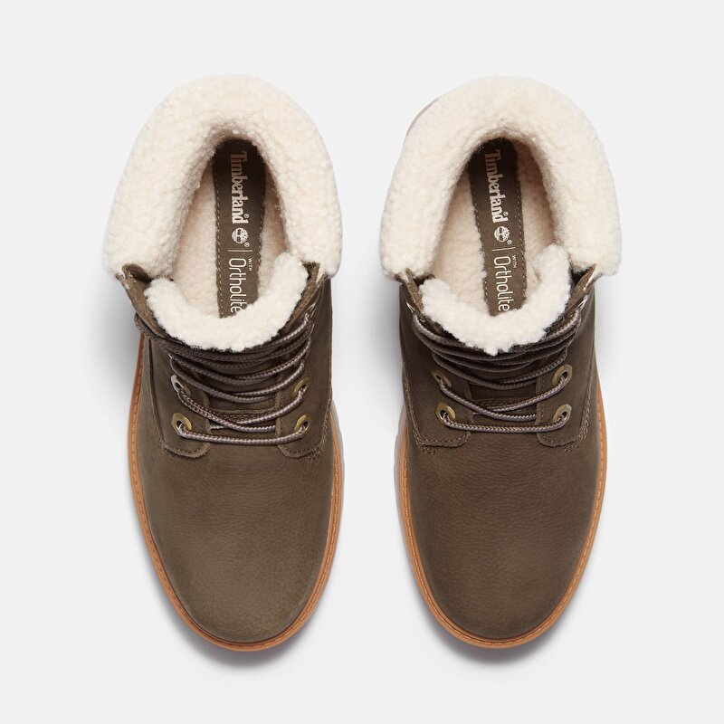 Kadın Koyu Kahverengi Stone Street Sıcak Tutan Astarlı Su Geçirmez Platform Bot