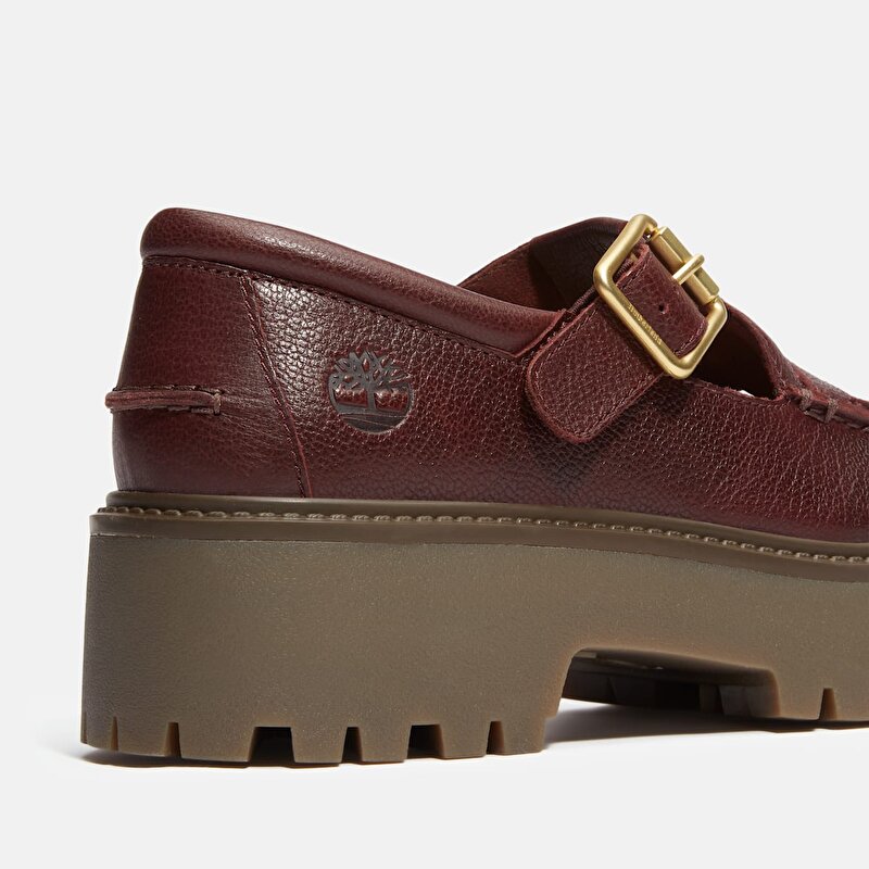 Kadın Koyu Kırmızı Stone Street Tokalı Platform Ayakkabı