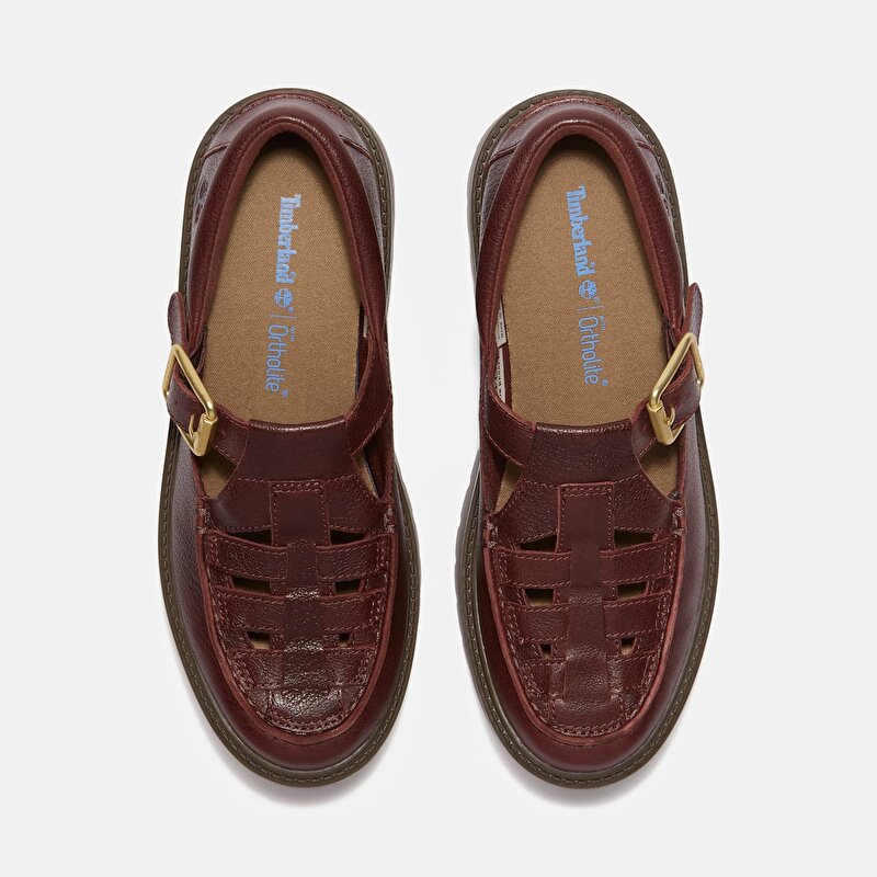 Kadın Koyu Kırmızı Stone Street Tokalı Platform Ayakkabı