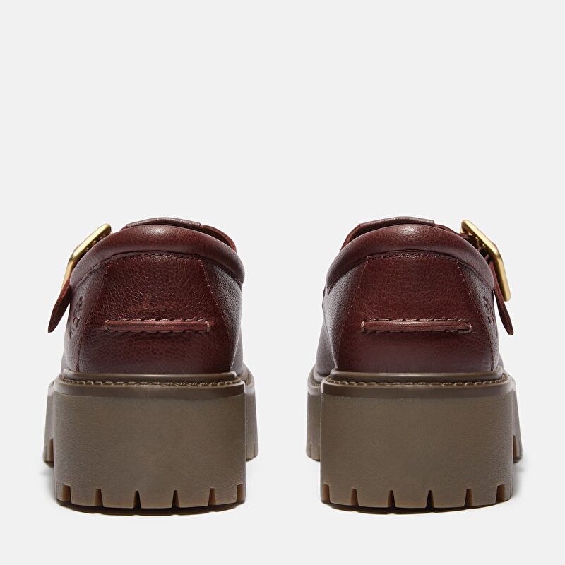 Kadın Koyu Kırmızı Stone Street Tokalı Platform Ayakkabı