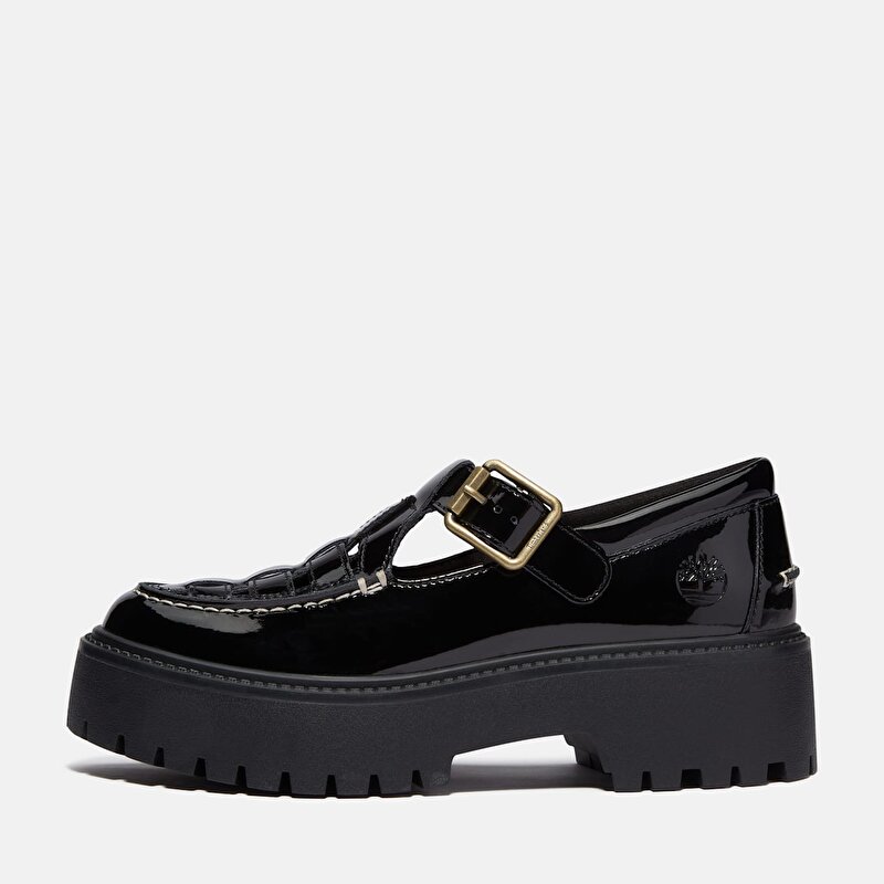 Kadın Siyah Stone Street Tokalı Platform Ayakkabı