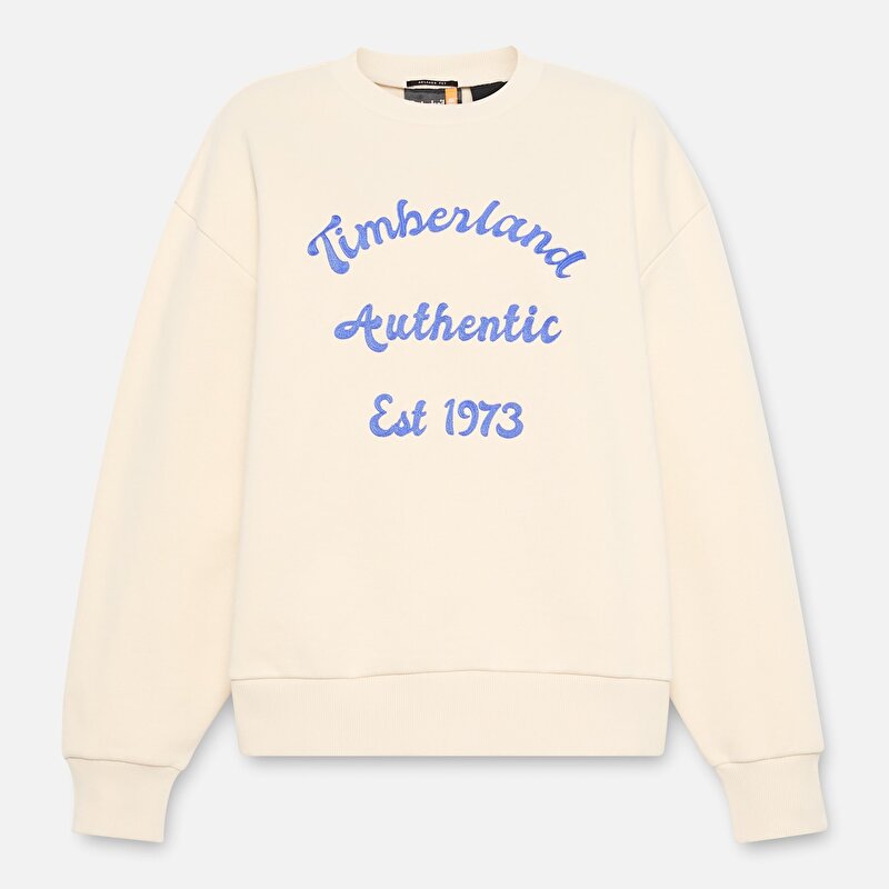 Kadın Bej İç Yüzü Şardonlu Bisiklet Yaka Sweatshirt