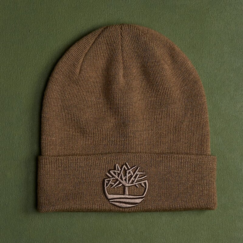 Kahverengi 3D İşlemeli Bere