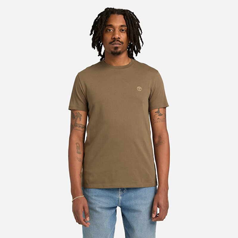 Erkek Koyu Yeşil Dunstan River Tişört