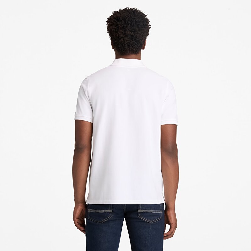 Erkek Millers River Pique Beyaz Polo Yaka Tişört