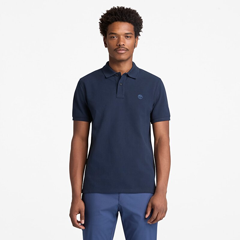 Erkek Millers River Pique Lacivert Polo Yaka Tişört