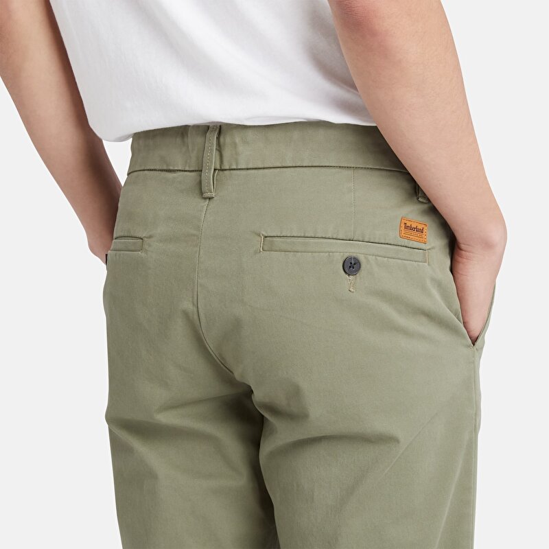 Erkek Yeşil Claremont Twill Slim Chino Pantolon