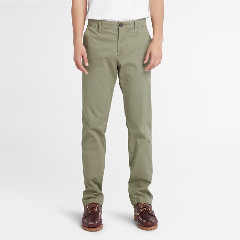 Erkek Yeşil Claremont Twill Slim Chino Pantolon