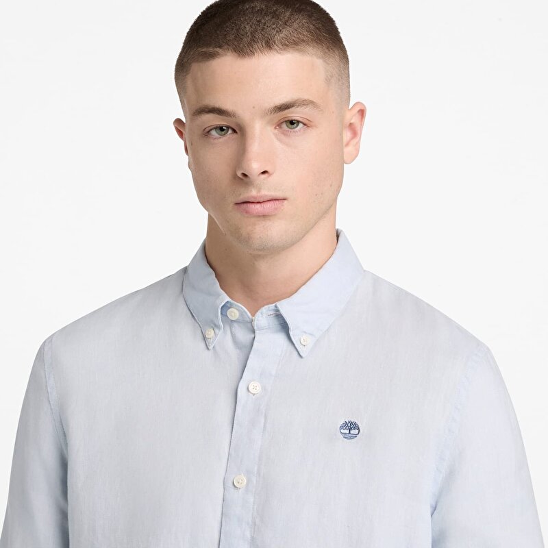 Erkek Gri Mill Brook Keten Gömlek