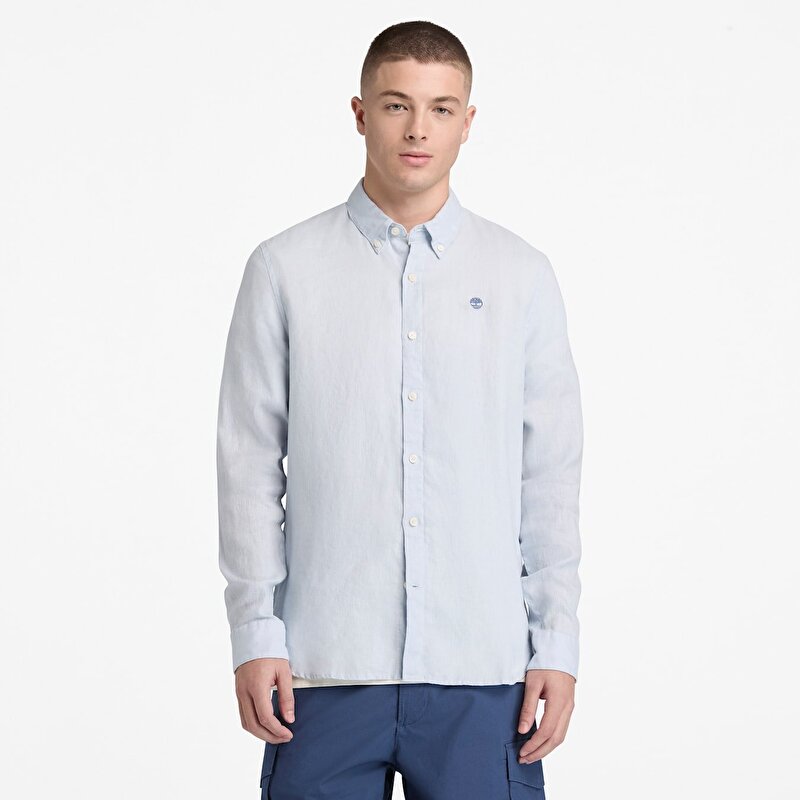 Erkek Gri Mill Brook Keten Gömlek