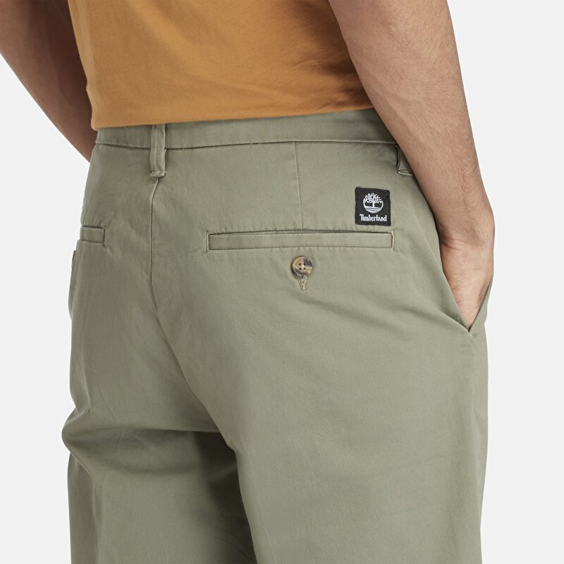 Erkek Yeşil Claremont Twill Slim Chino Şort
