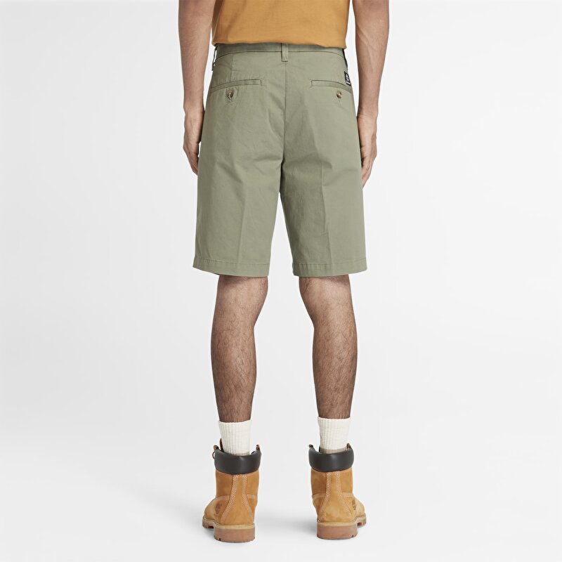 Erkek Yeşil Claremont Twill Slim Chino Şort