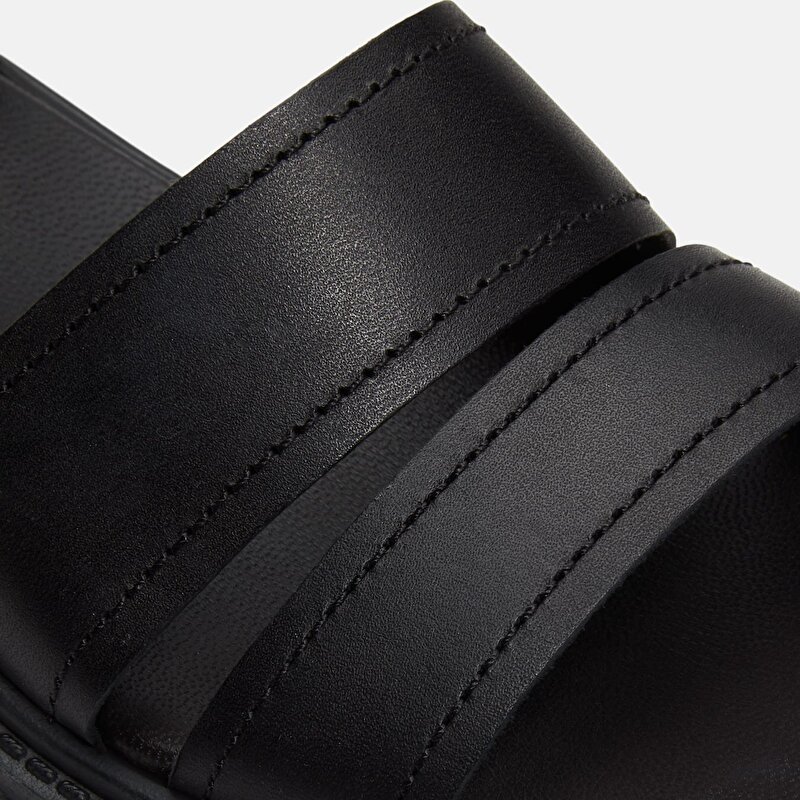 Kadın Stone Street Siyah Platform Arkadan Bantlı Sandalet