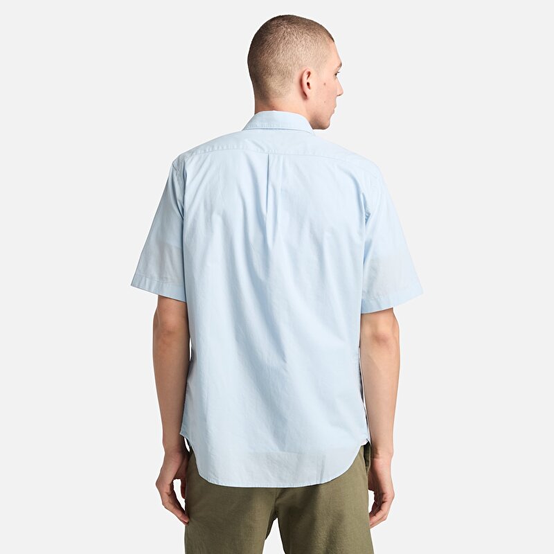 Erkek Lacivert Uzun Kollu Stretch Poplin Gömlek