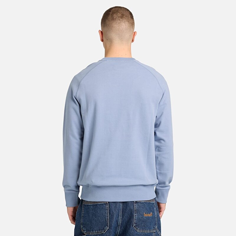 Erkek Exeter River Mavi Bisiklet Yaka Sweatshirt