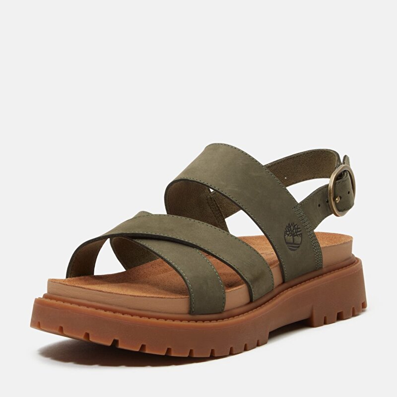 Kadın Clairemont Way Koyu Yeşil Arkadan Bantlı Sandalet