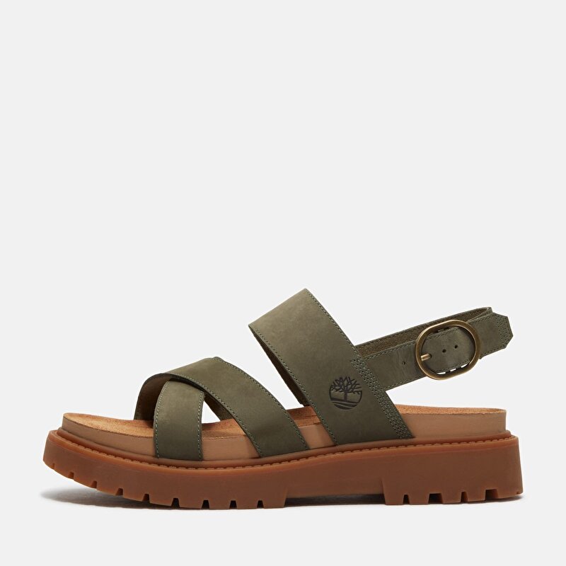 Kadın Clairemont Way Koyu Yeşil Arkadan Bantlı Sandalet