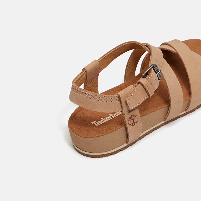 Kadın Malibu Waves Bej Arkadan Bantlı Sandalet