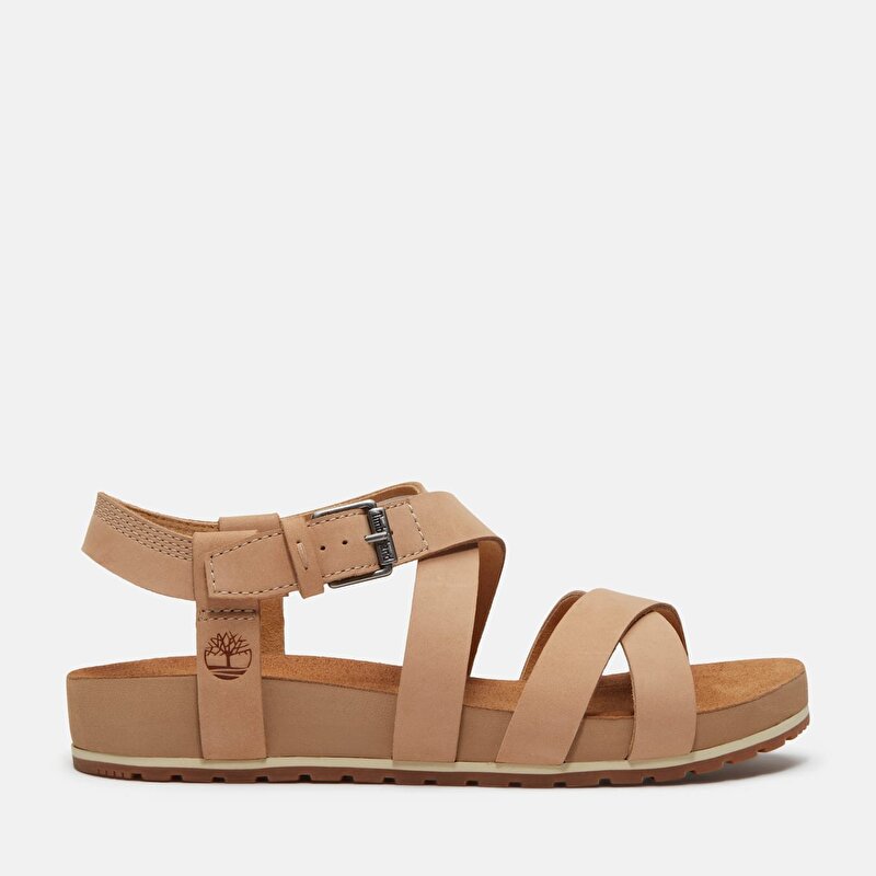 Kadın Malibu Waves Bej Arkadan Bantlı Sandalet