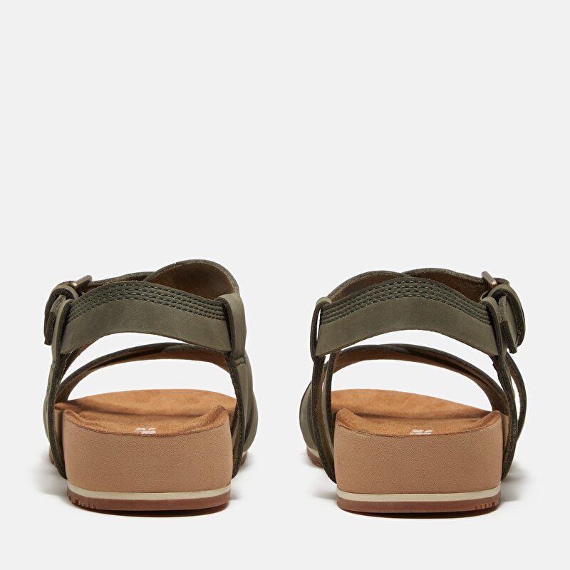 Kadın Malibu Waves Koyu Yeşil Arkadan Bantlı Sandalet