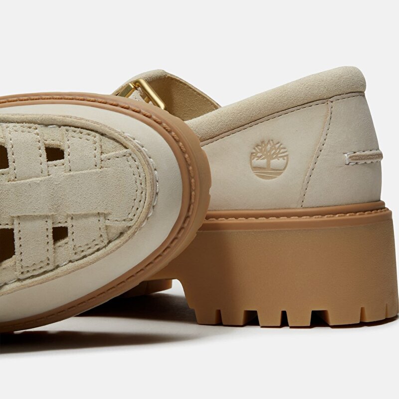 Kadın Stone Street Tokalı Açık Bej Platform Ayakkabı