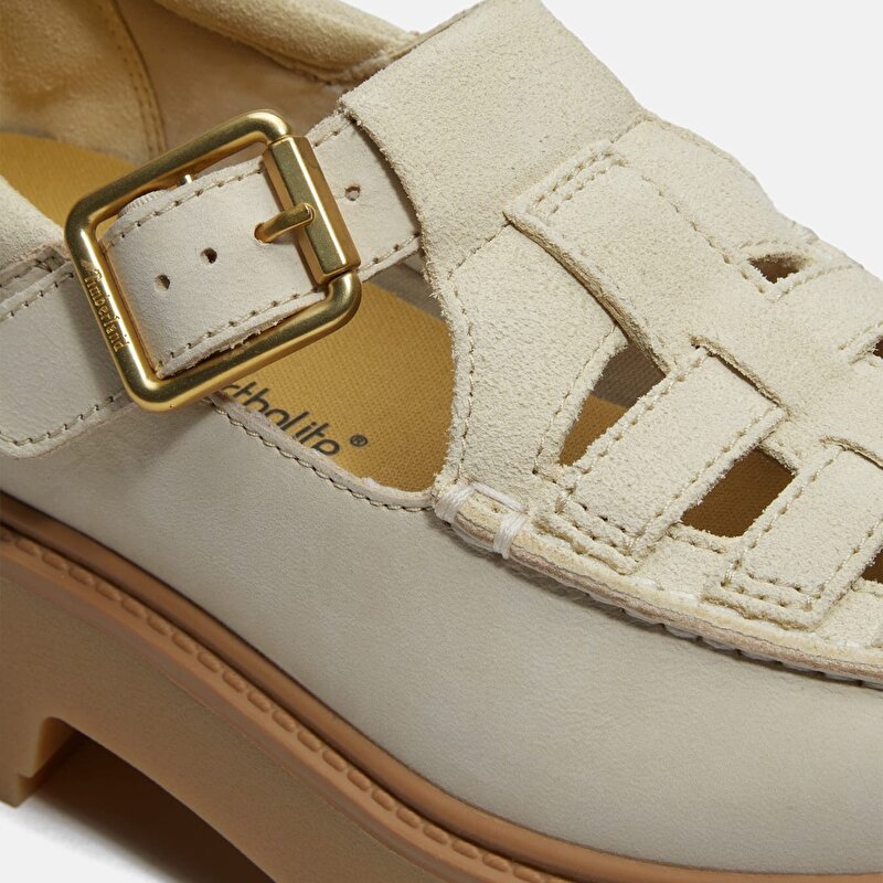 Kadın Stone Street Tokalı Açık Bej Platform Ayakkabı