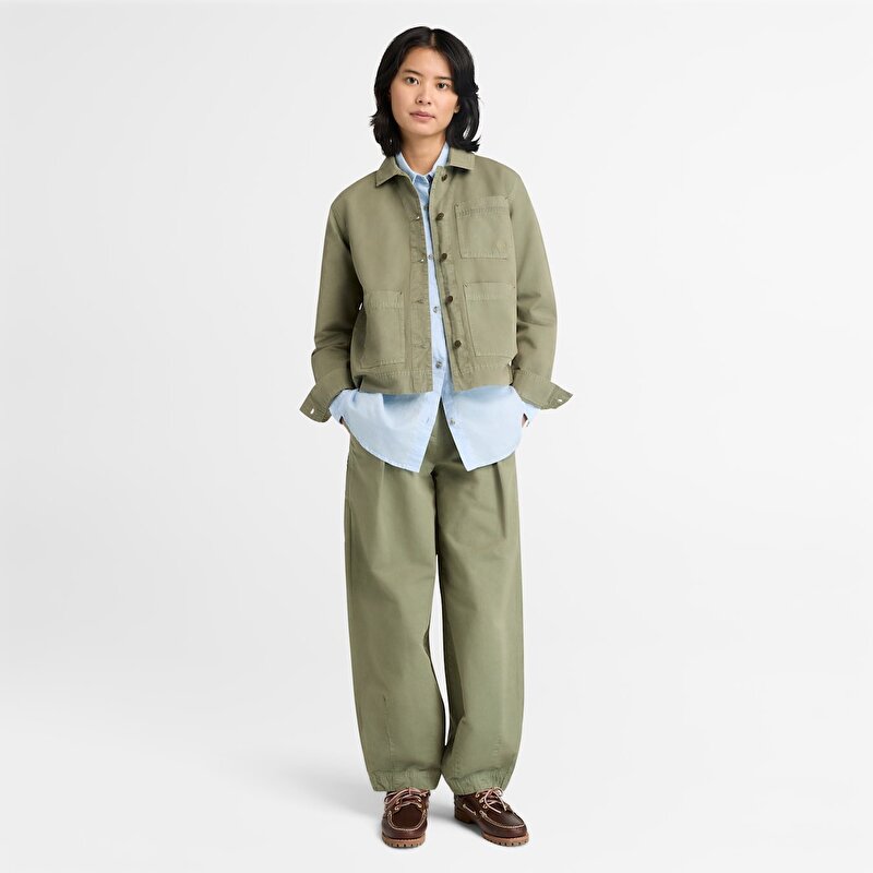 Kadın Kahverengi Pamuk-Keten Ceket