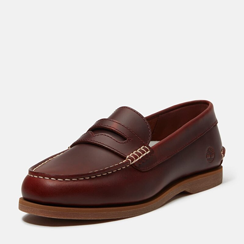 Kadın Slip-On Klasik Bordo Tekne Ayakkabısı