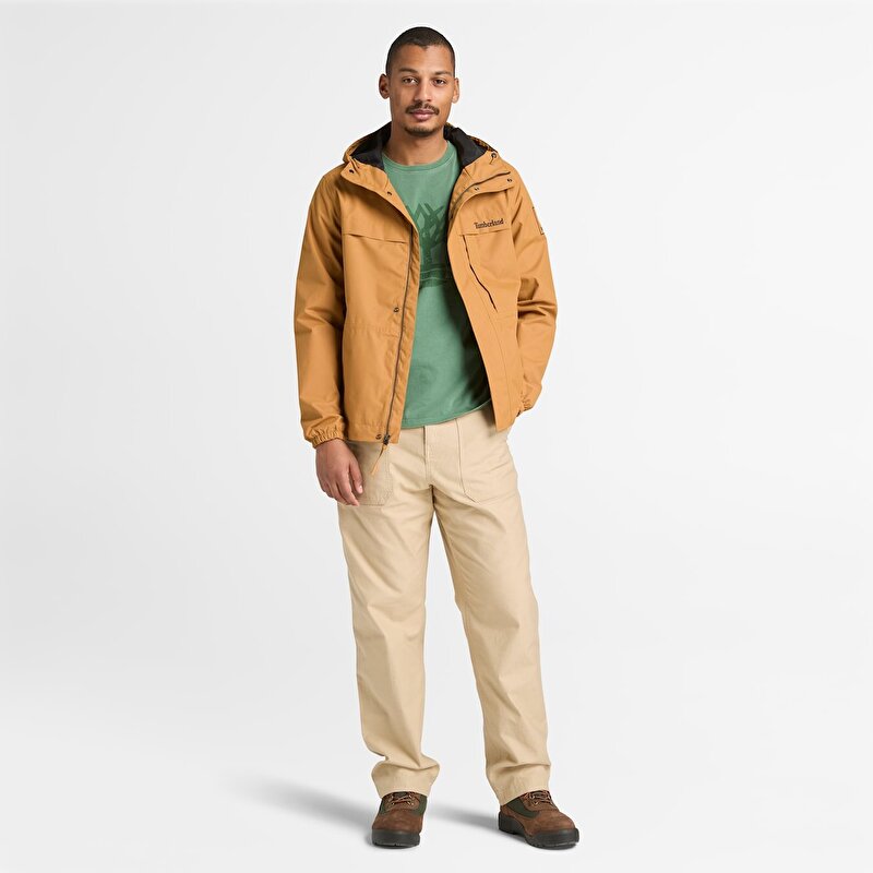 Erkek Grafik Logo Baskılı Koyu Yeşil Tişört