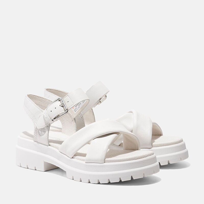 Kadın Beyaz London Vibe Arkadan Bantlı Sandalet
